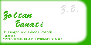 zoltan banati business card