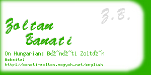 zoltan banati business card